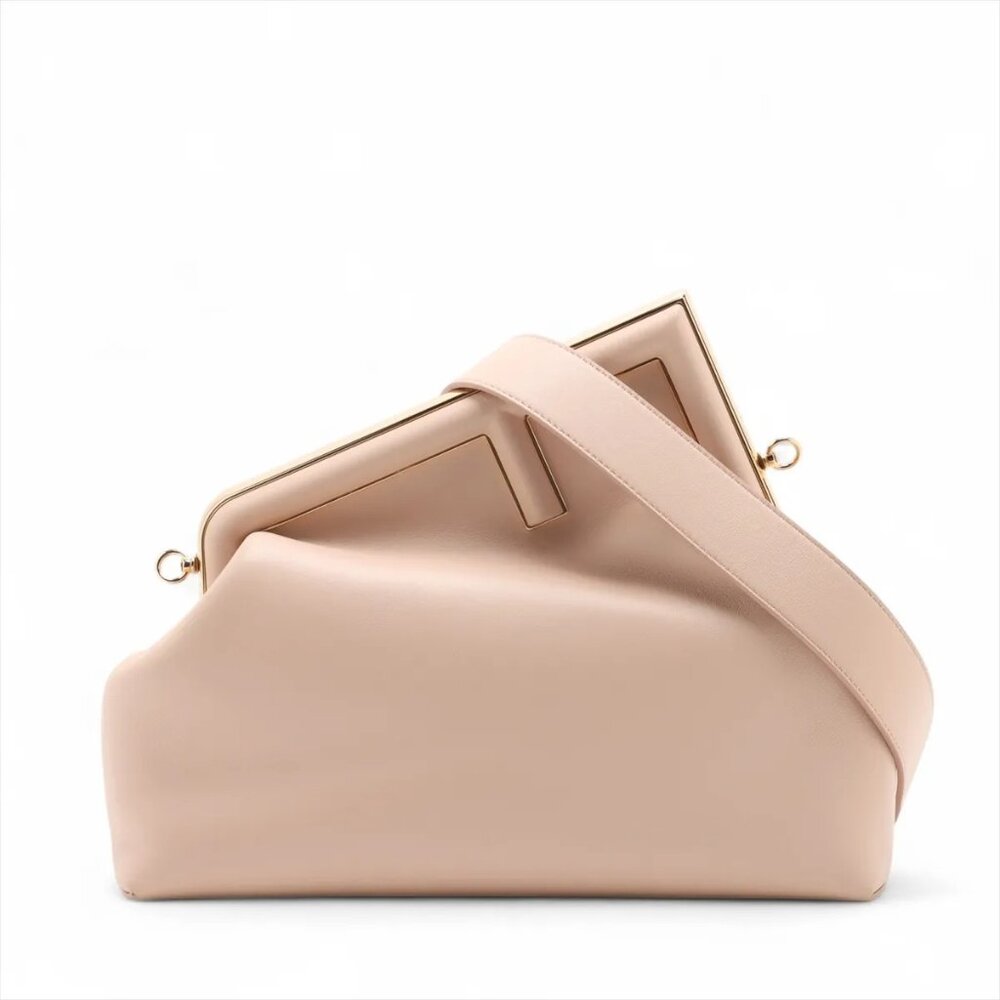 👜 Fendi Fast Medium Leather Shoulder Bag Pink 8BP127
